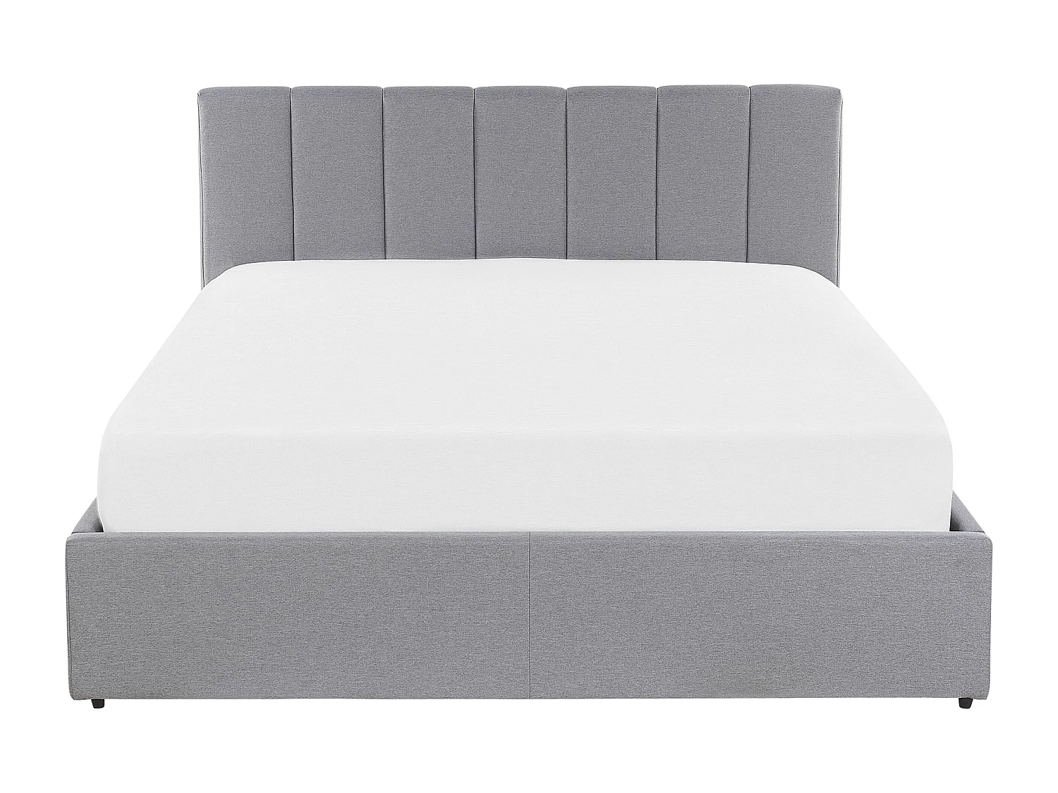 Lit ottoman Tissu DREUX 140 x 200 cm Gris clair