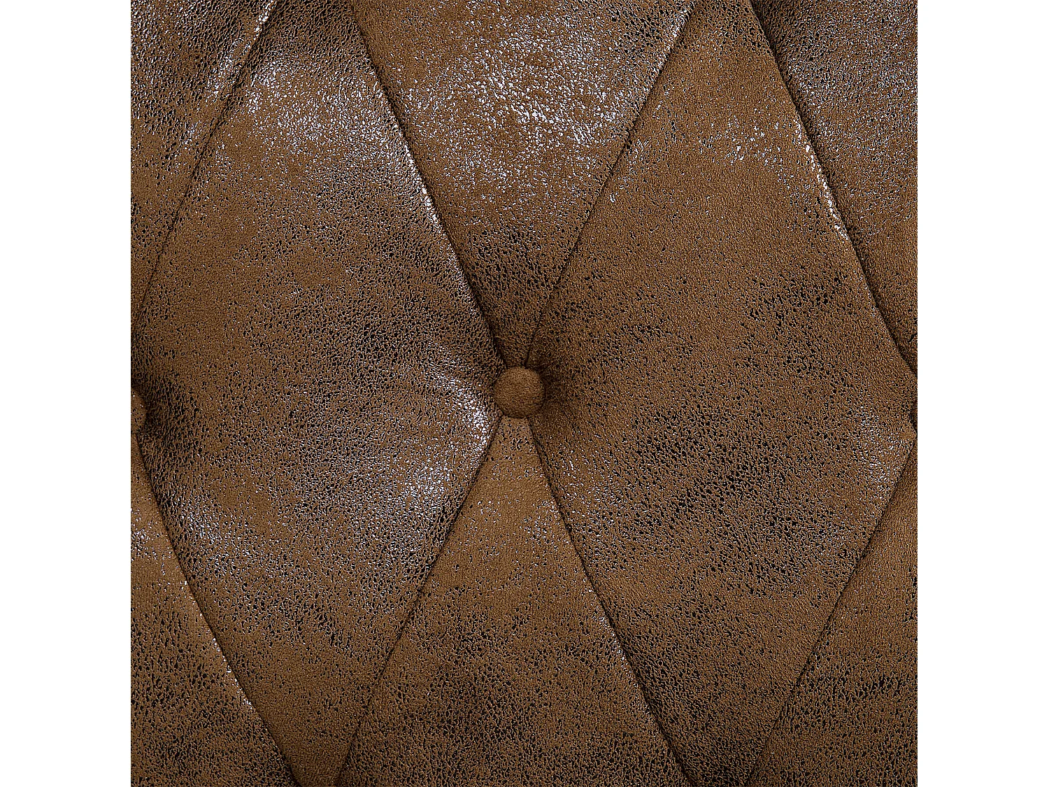 Lit double 180 x 200 cm en simili marron CAVAILLON