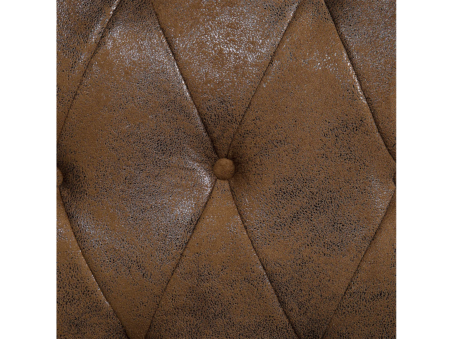 Lit double 180 x 200 cm en simili marron CAVAILLON