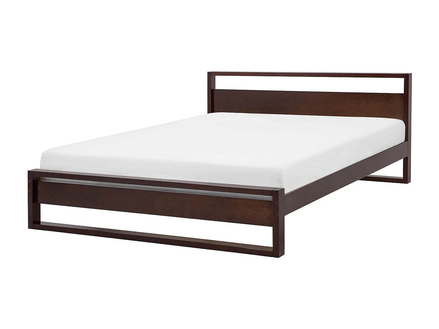 Lit avec sommier Bois de pin GIULIA 180 x 200 cm Marron foncé