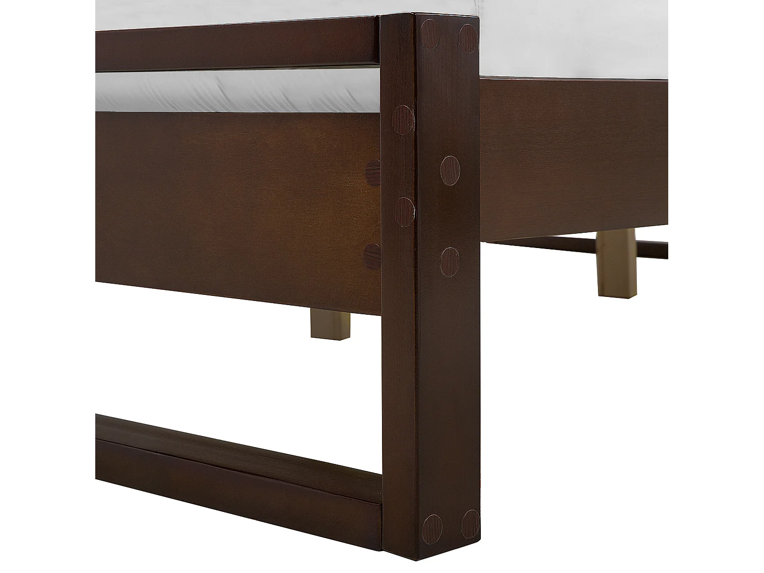 Lit avec sommier Bois de pin GIULIA 180 x 200 cm Marron foncé