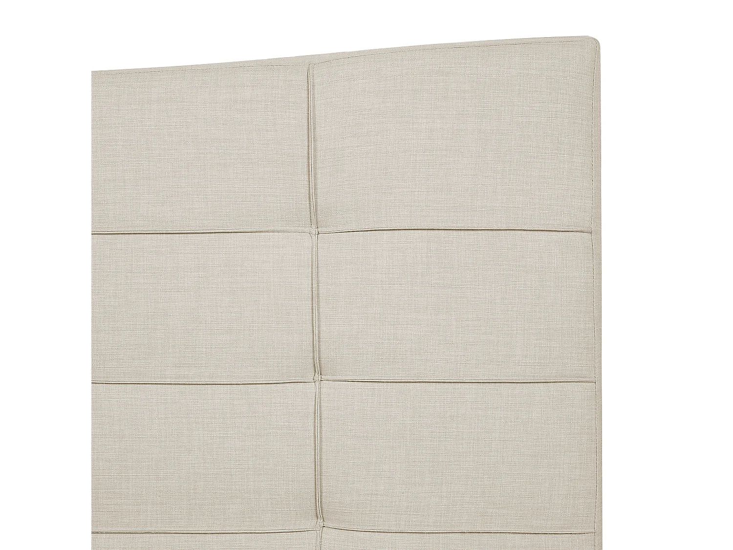 Lit avec sommier Tissu LANNION 180 x 200 cm Beige clair