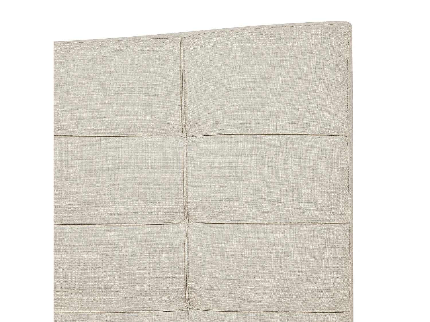 Lit avec sommier Tissu LANNION 180 x 200 cm Beige clair