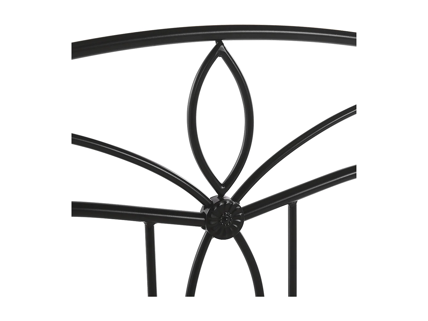 Lit avec sommier Métal ANTLIA 180 x 200 cm Noir