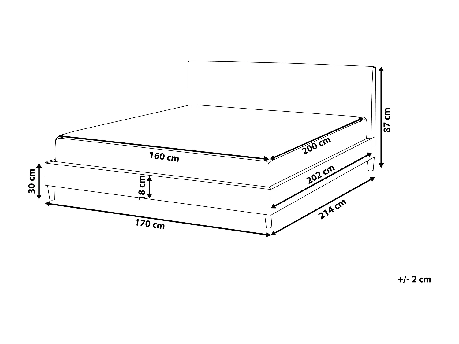 Letto Velluto FITOU 160 x 200 cm Verde scuro