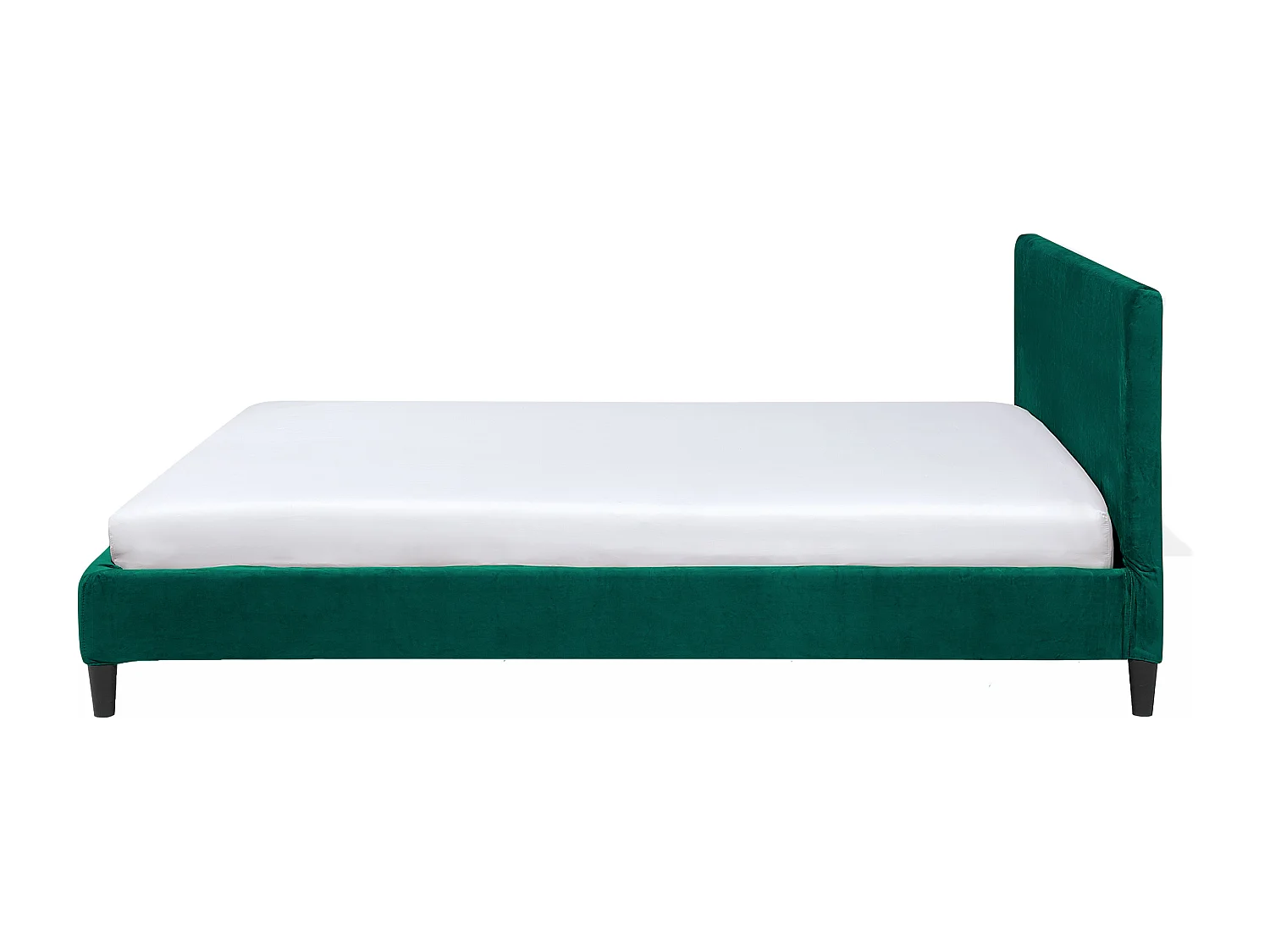 Letto Velluto FITOU 160 x 200 cm Verde scuro