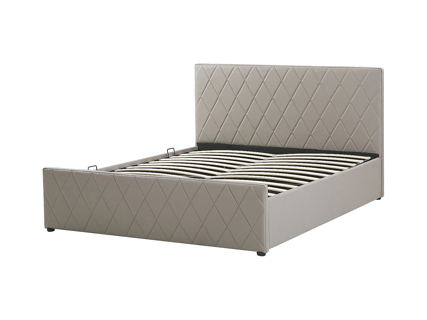 Lit ottoman Cuir PU ROCHEFORT 160 x 200 cm Taupe