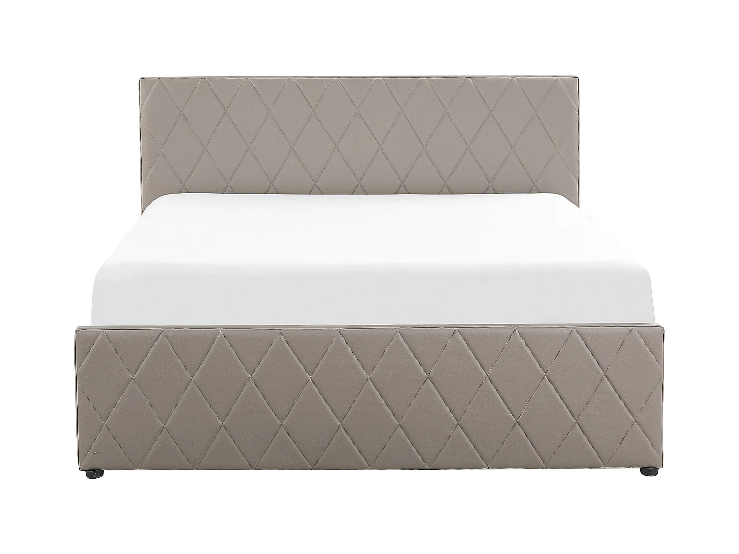 Lit ottoman Cuir PU ROCHEFORT 160 x 200 cm Taupe