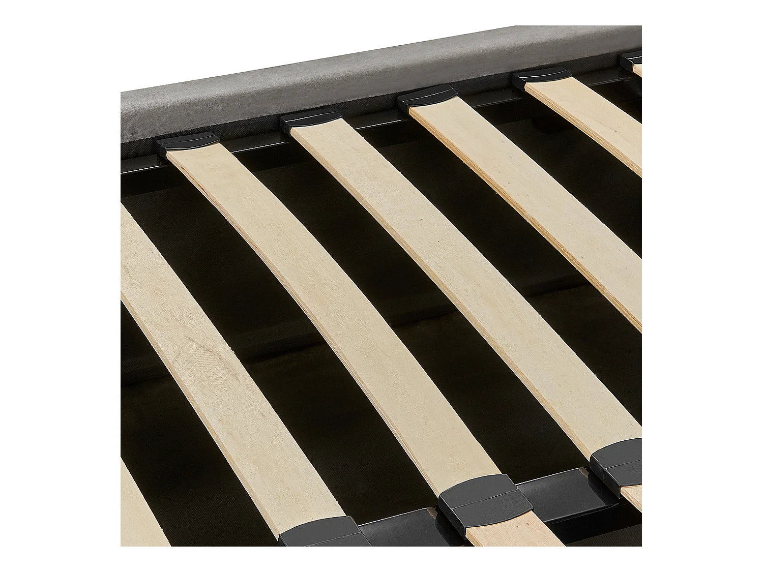 Bed met opbergruimte Fluweel VION 160 x 200 cm Grijs