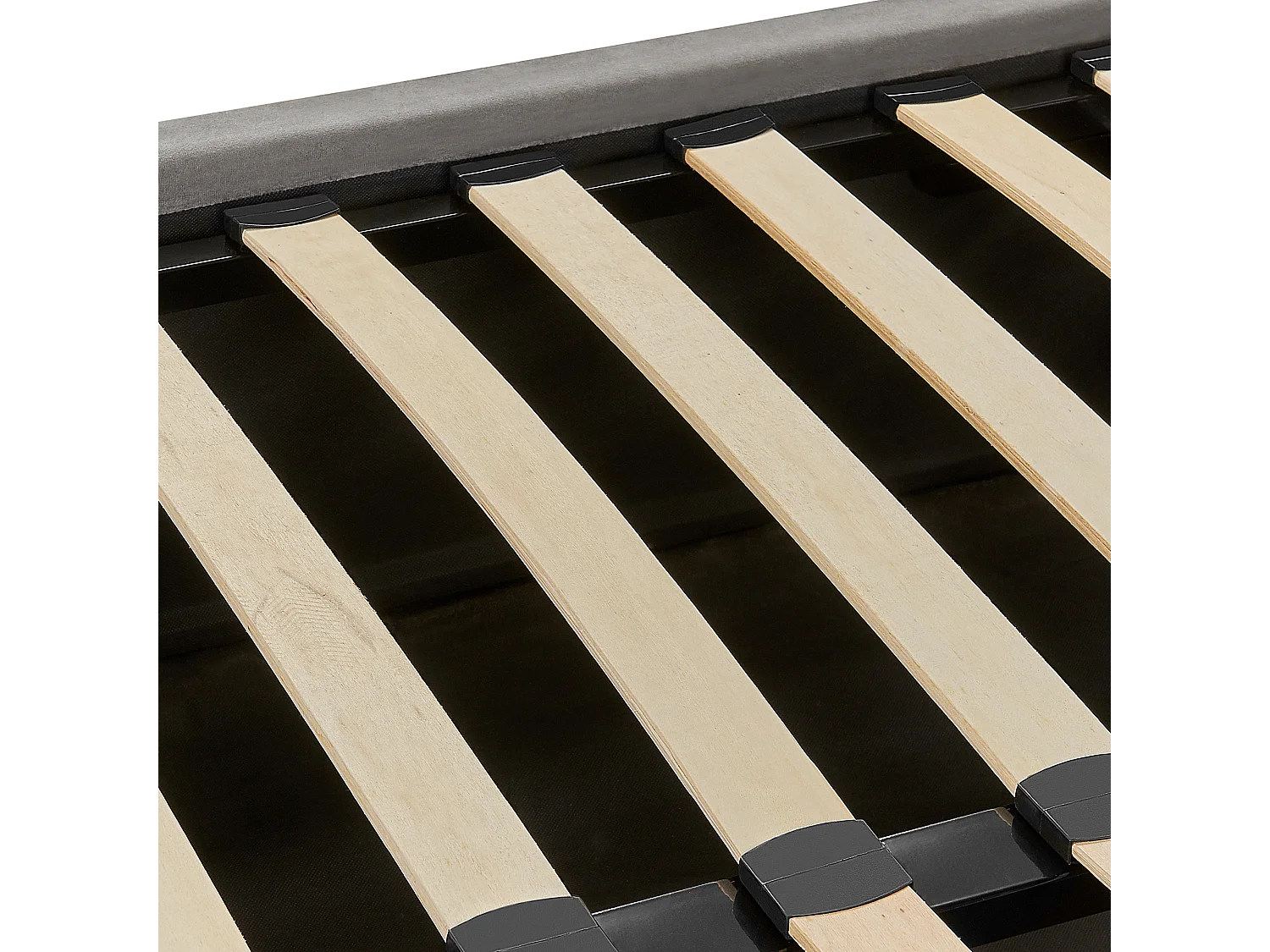 Bed met opbergruimte Fluweel VION 160 x 200 cm Grijs