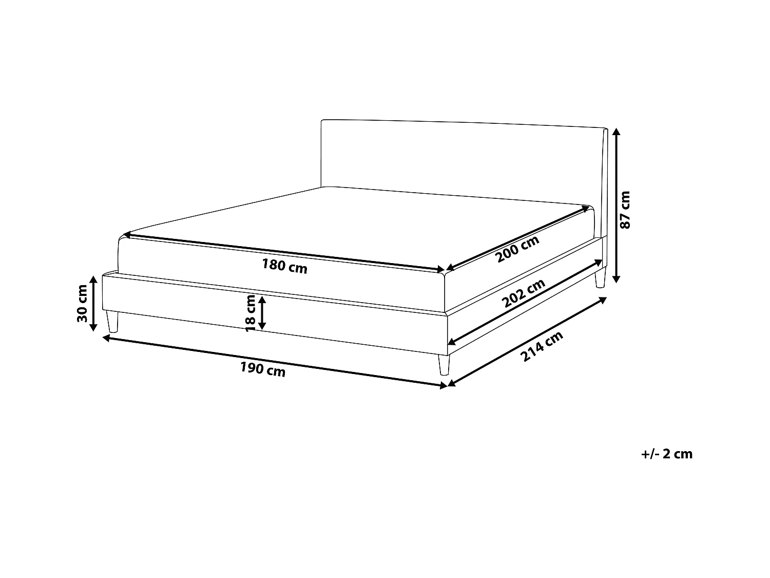Lit avec sommier Velours FITOU 180 x 200 cm Vert foncé