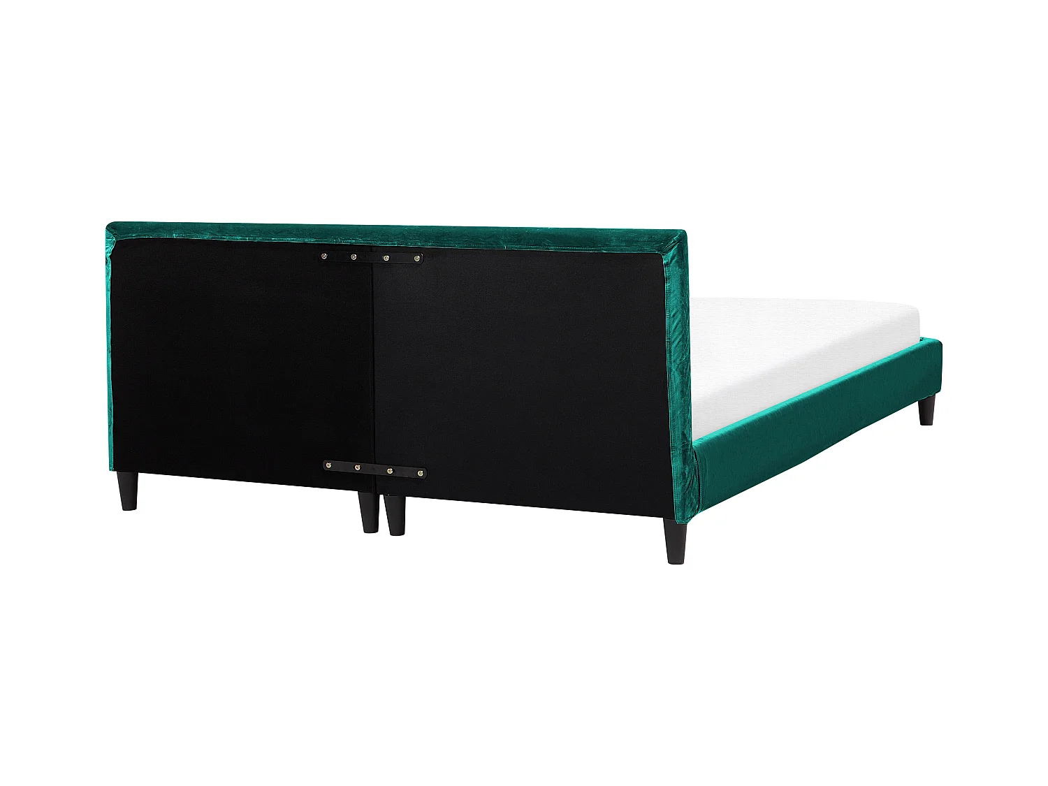 Lit avec sommier Velours FITOU 180 x 200 cm Vert foncé