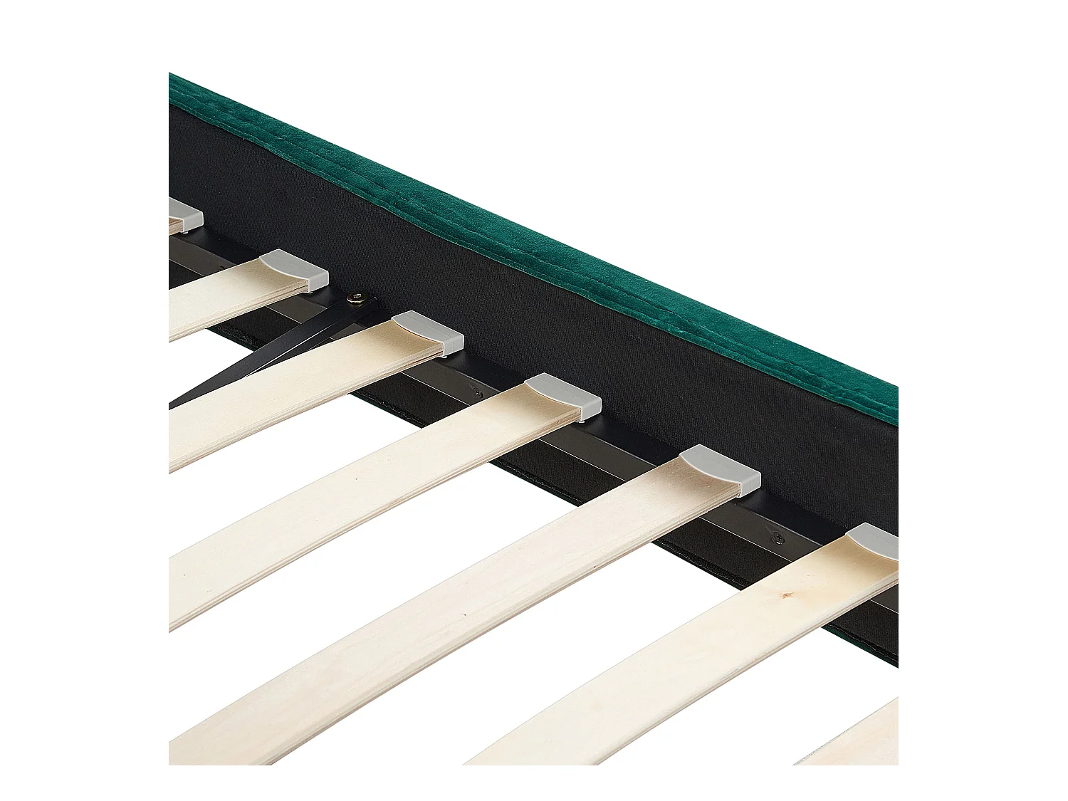 Lit avec sommier Velours FITOU 180 x 200 cm Vert foncé