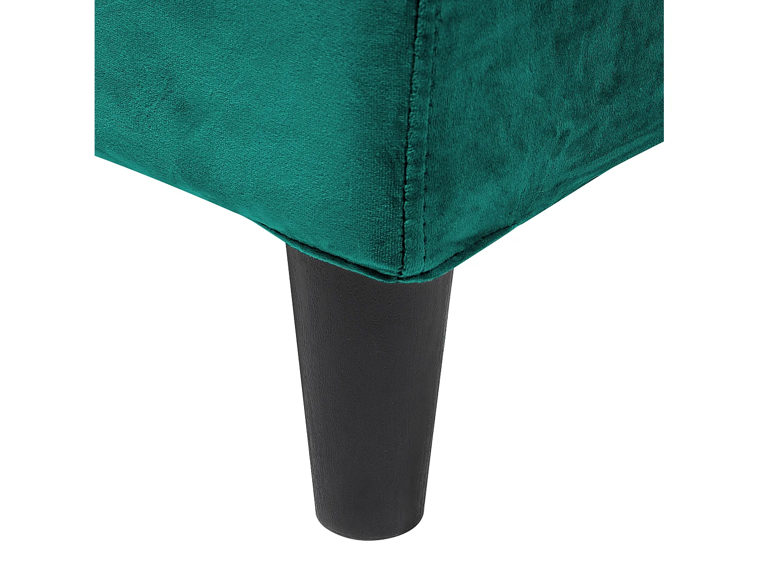 Modernes Doppelbett abnehmbarer Polsterbezug 180 x 200 cm Samtstoff dunkelgrün