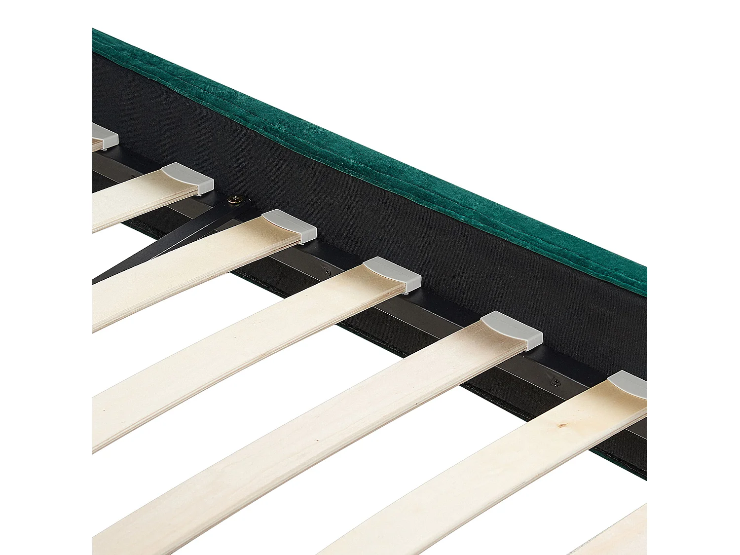 Lit avec sommier Velours FITOU 180 x 200 cm Vert foncé