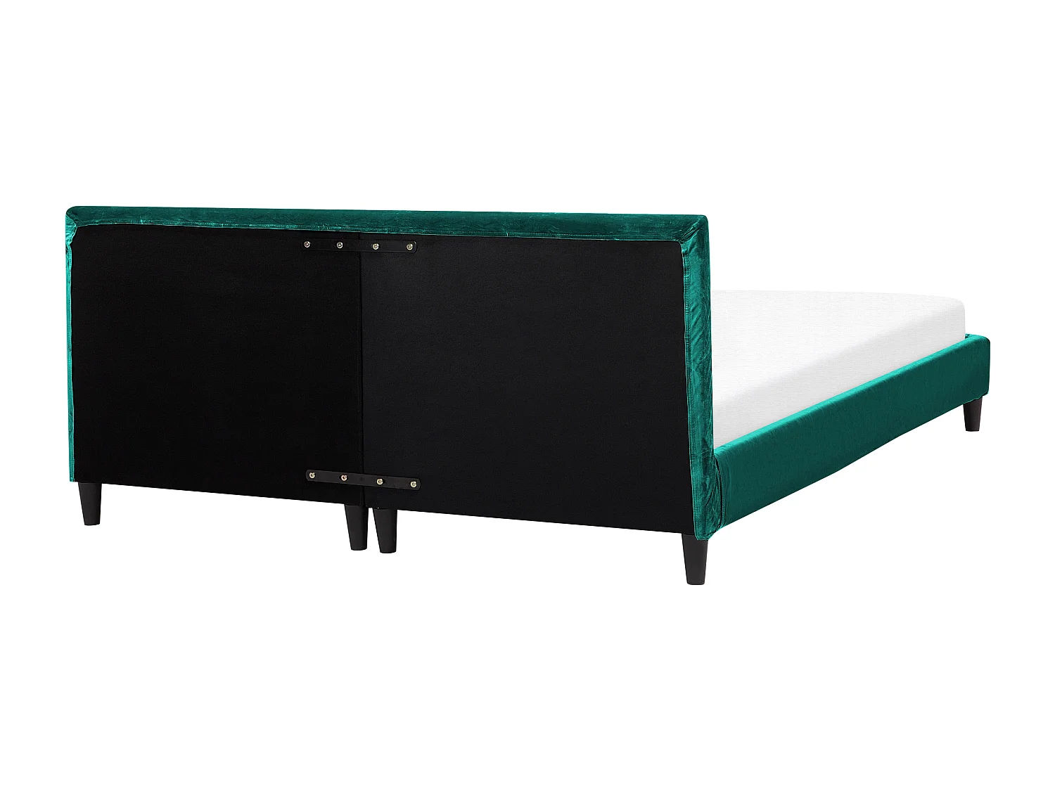 Lit avec sommier Velours FITOU 180 x 200 cm Vert foncé