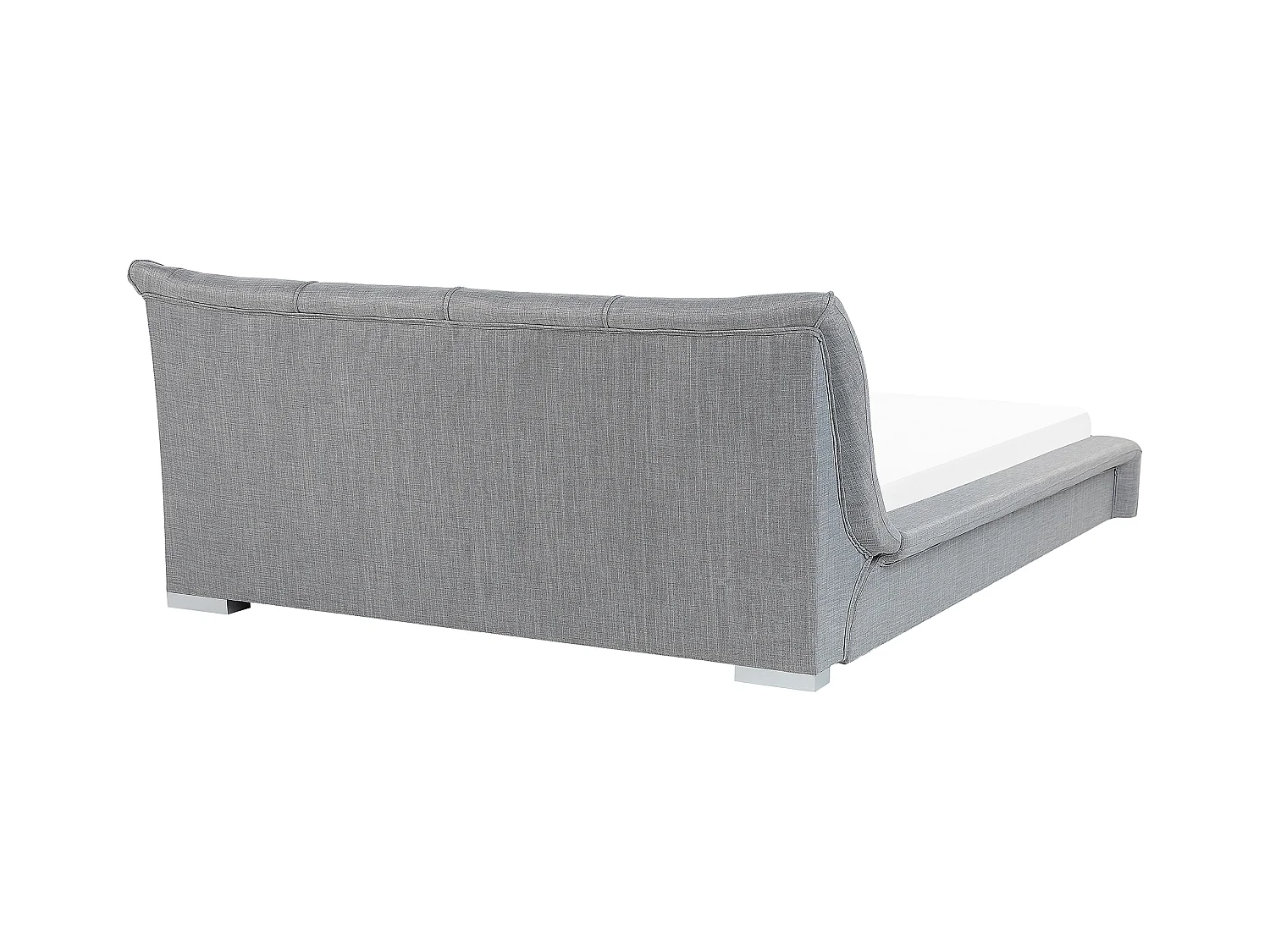 Lit avec sommier Tissu NANTES 180 x 200 cm Gris clair