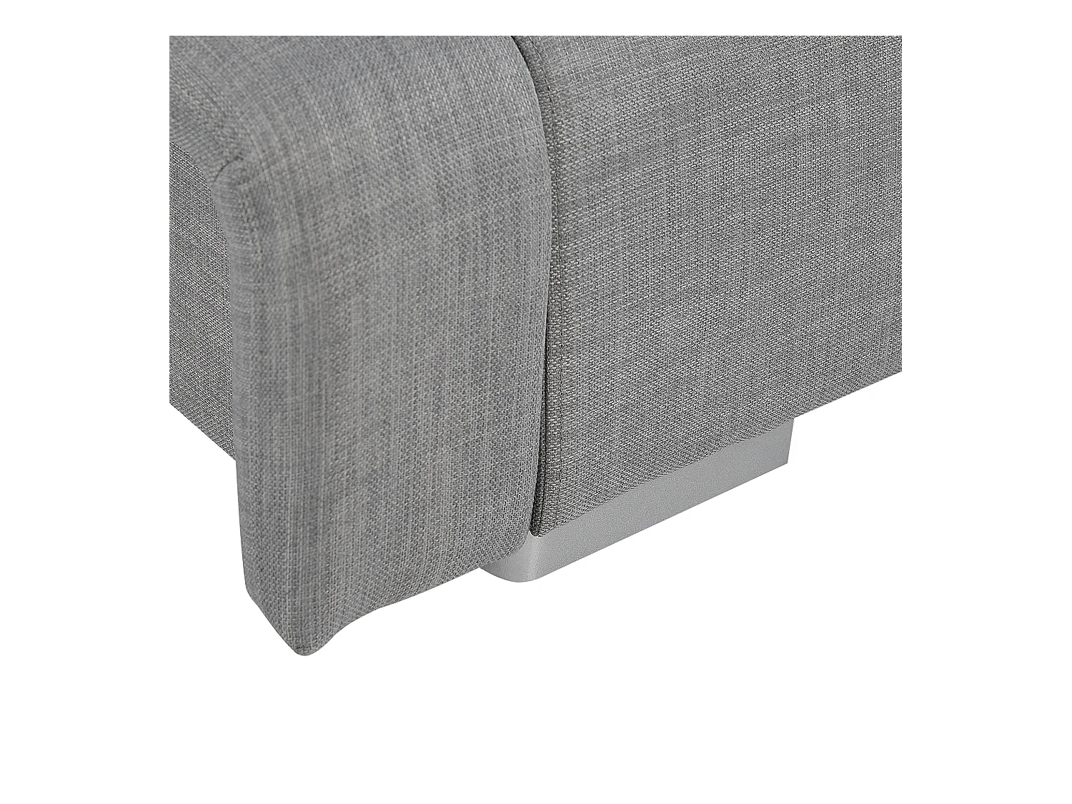 Lit avec sommier Tissu NANTES 180 x 200 cm Gris clair