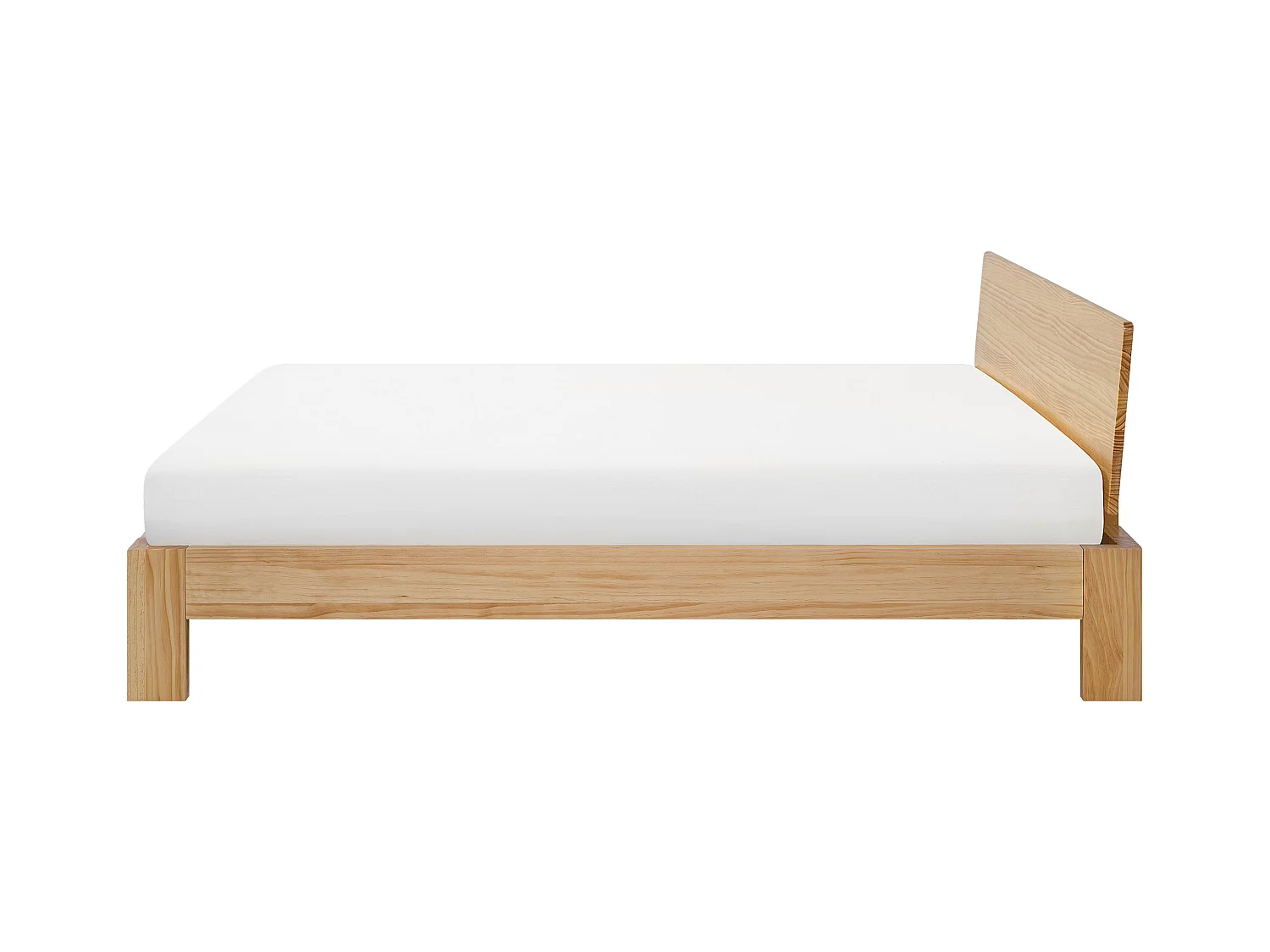 Lit avec sommier Bois de pin ROYAN 180 x 200 cm Marron clair