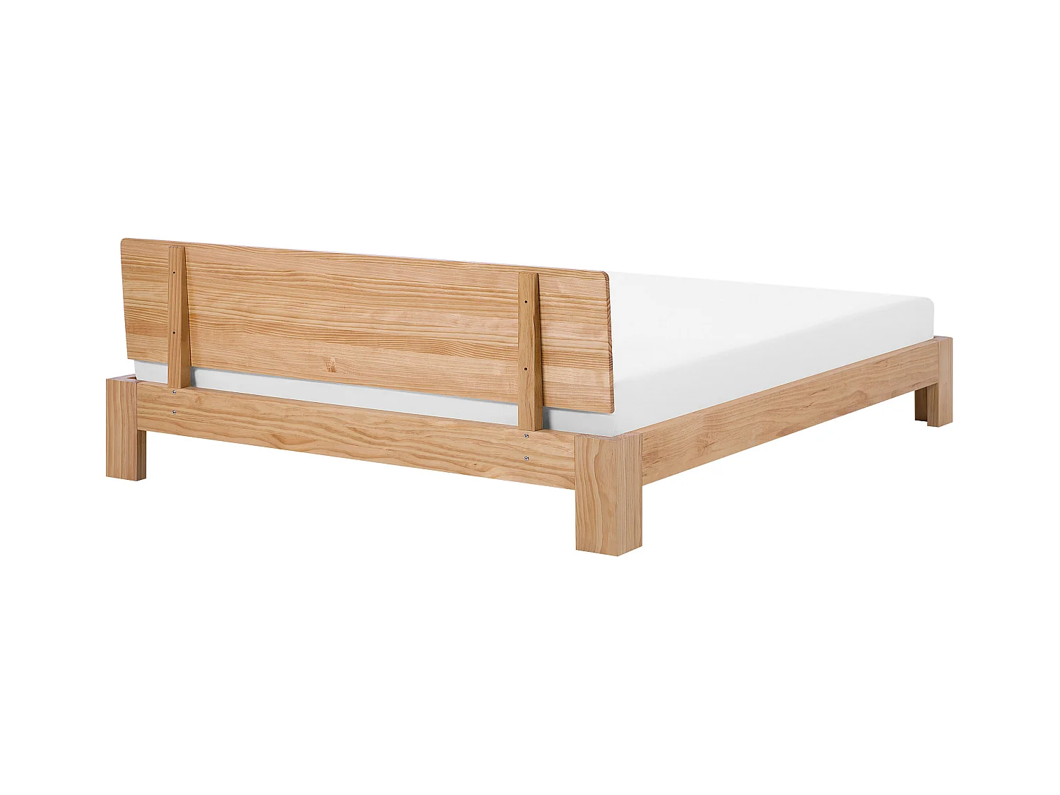 Lit avec sommier Bois de pin ROYAN 180 x 200 cm Marron clair