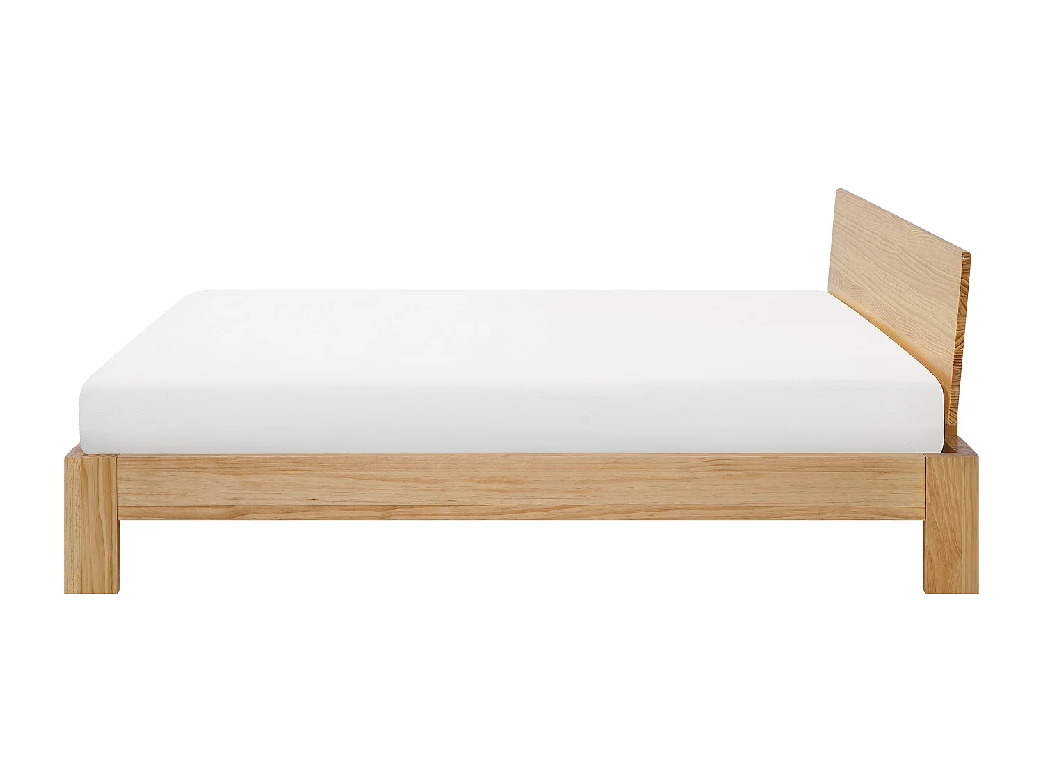 Lit avec sommier Bois de pin ROYAN 180 x 200 cm Marron clair