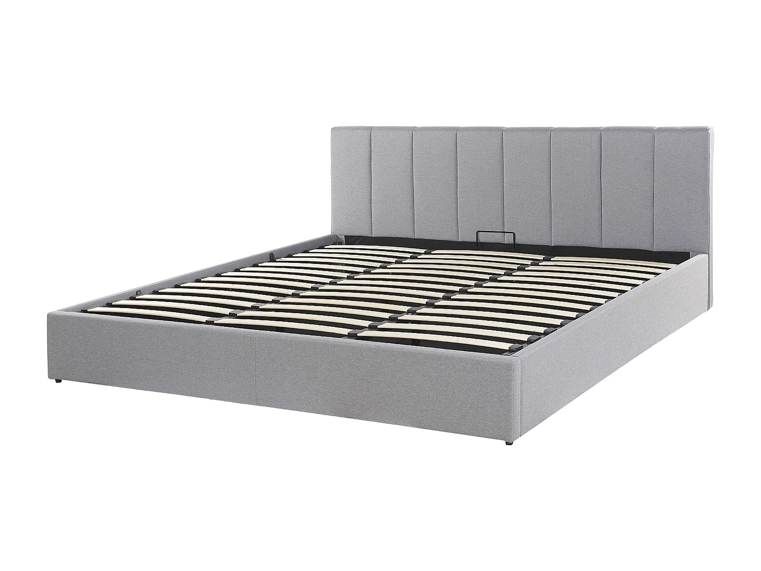 Bed met opbergruimte Stof DREUX 180 x 200 cm Lichtgrijs