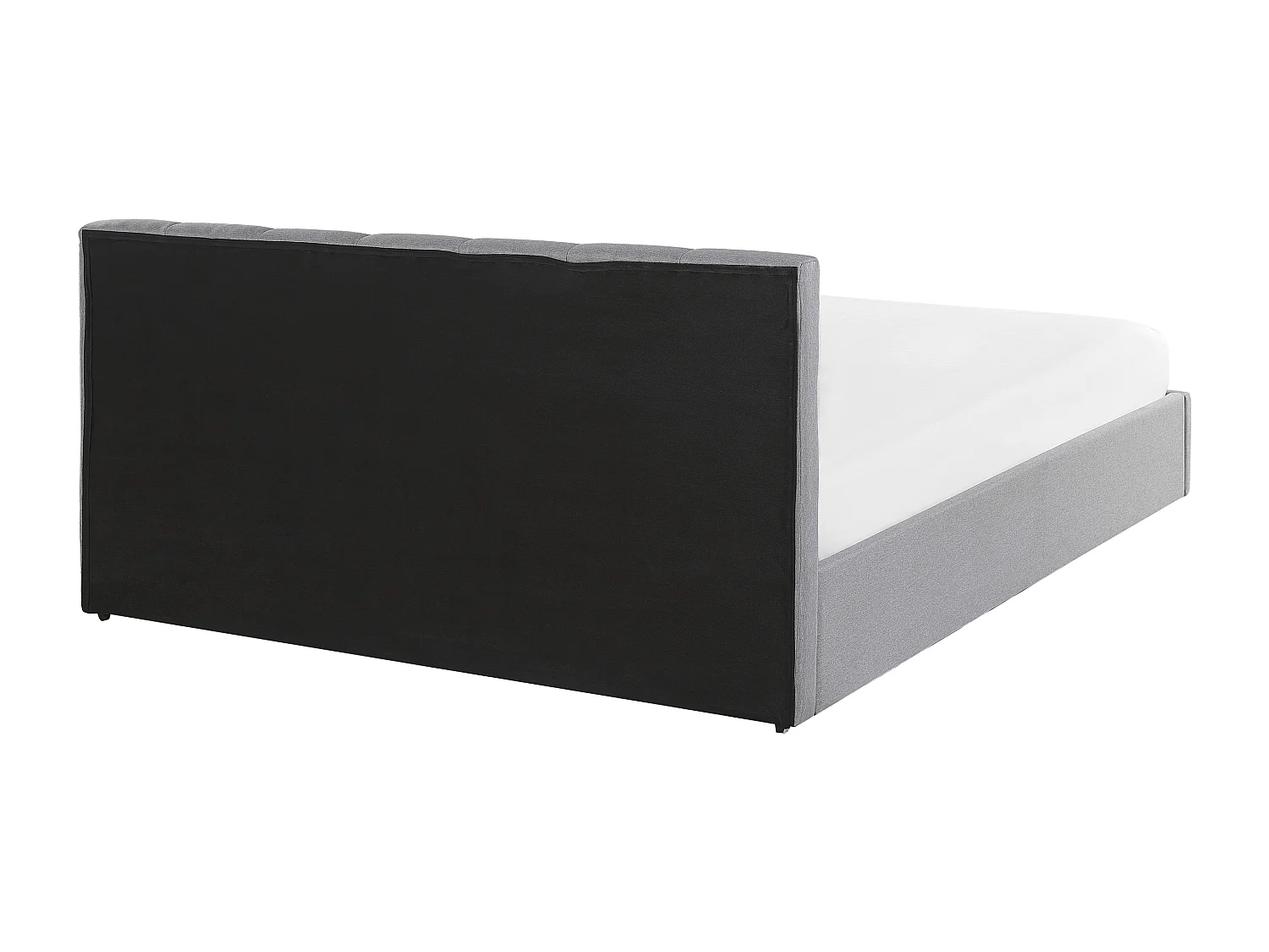 Lit ottoman Tissu DREUX 180 x 200 cm Gris clair