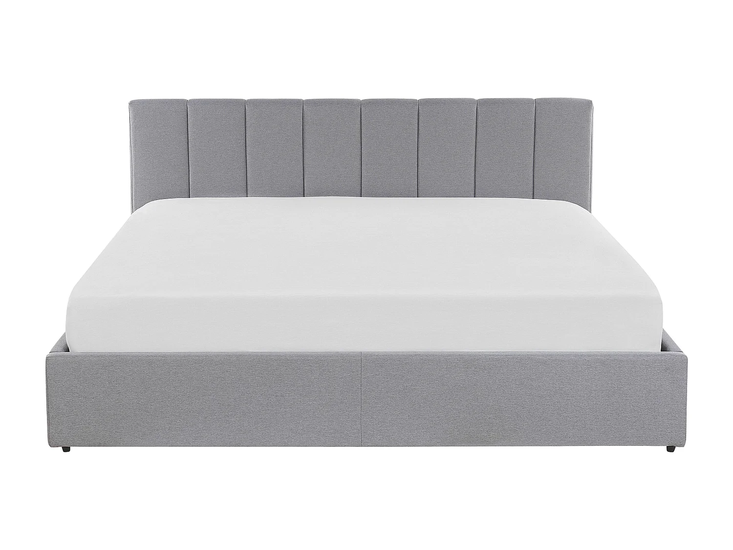 Lit ottoman Tissu DREUX 180 x 200 cm Gris clair