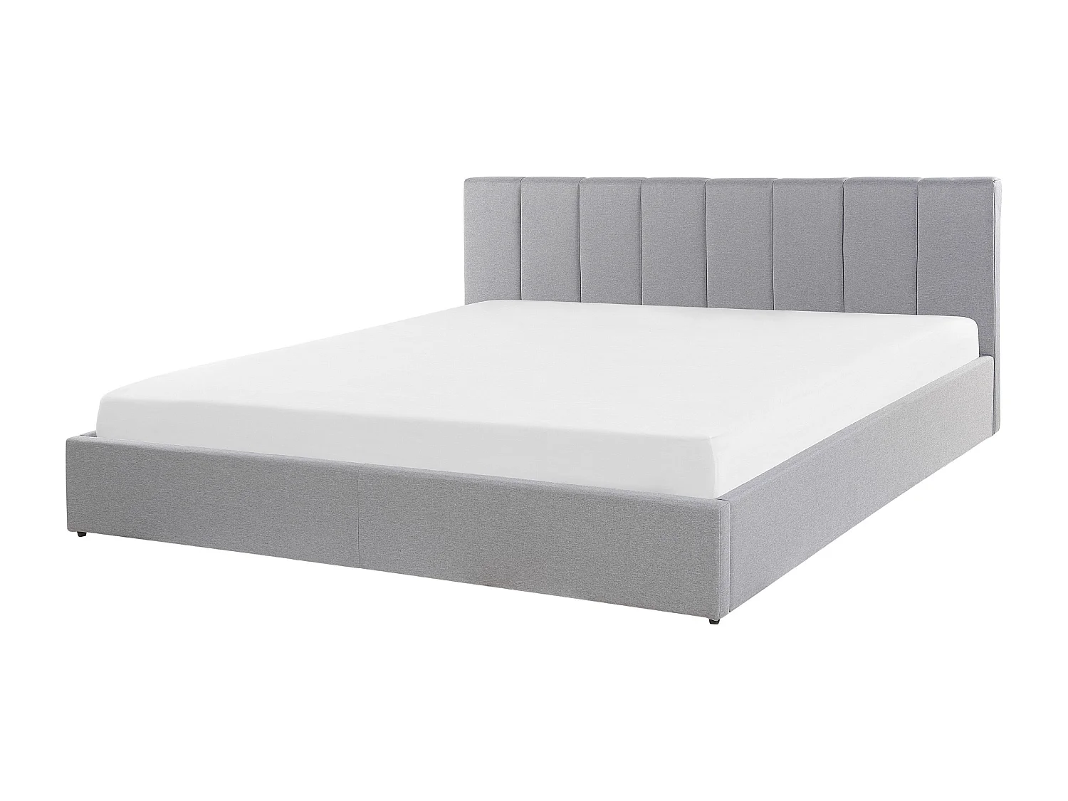Letto contenitore Tessuto DREUX 180 x 200 cm Grigio chiaro