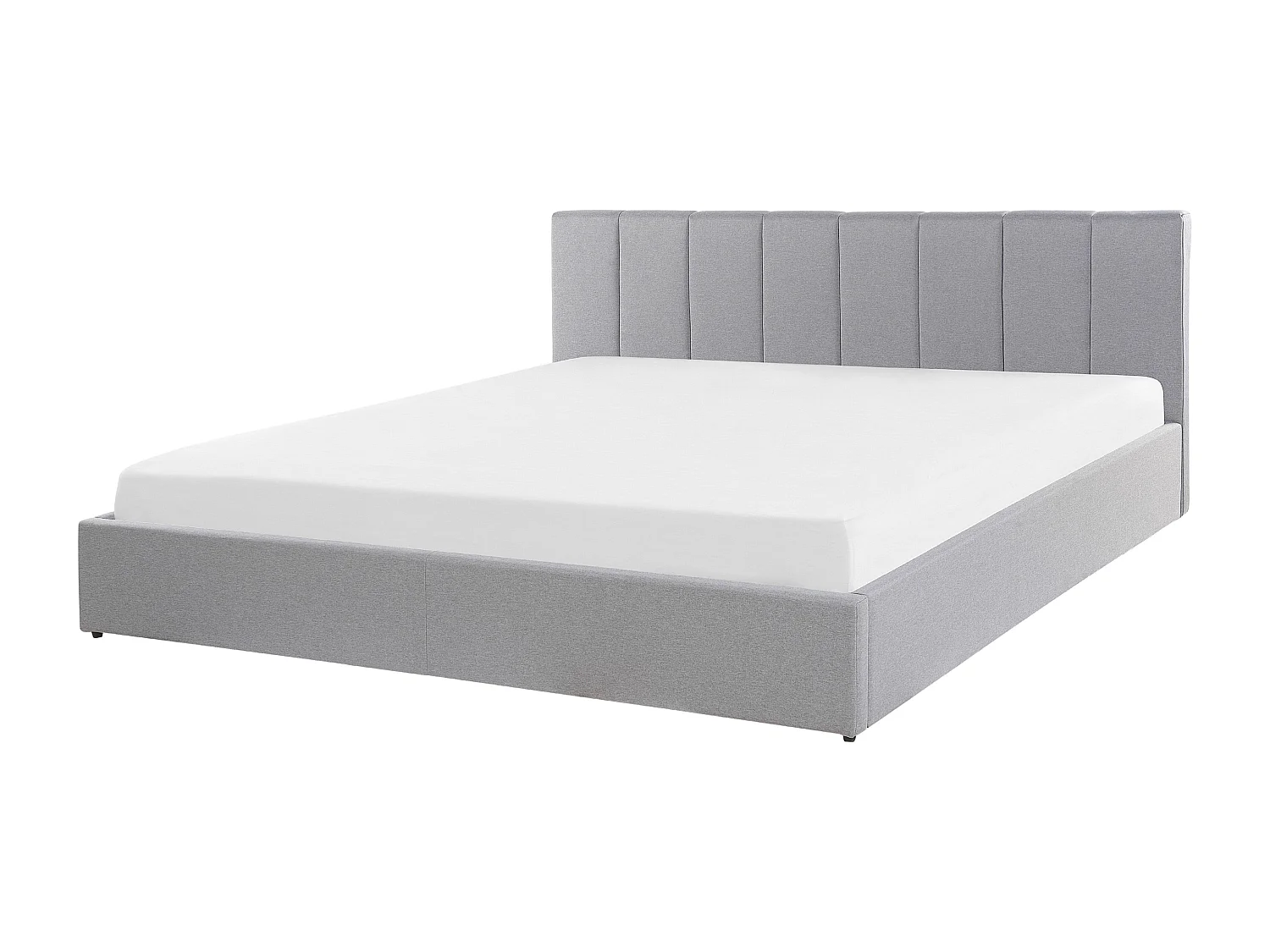 Letto contenitore Tessuto DREUX 180 x 200 cm Grigio chiaro