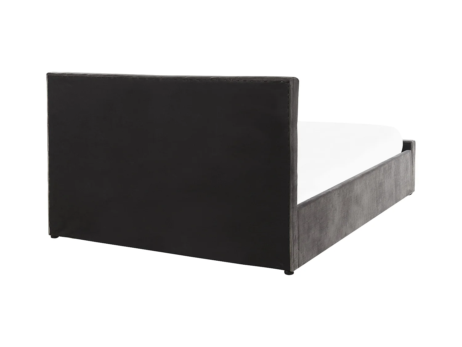 Lit ottoman Velours AMIENS 140 x 200 cm Gris