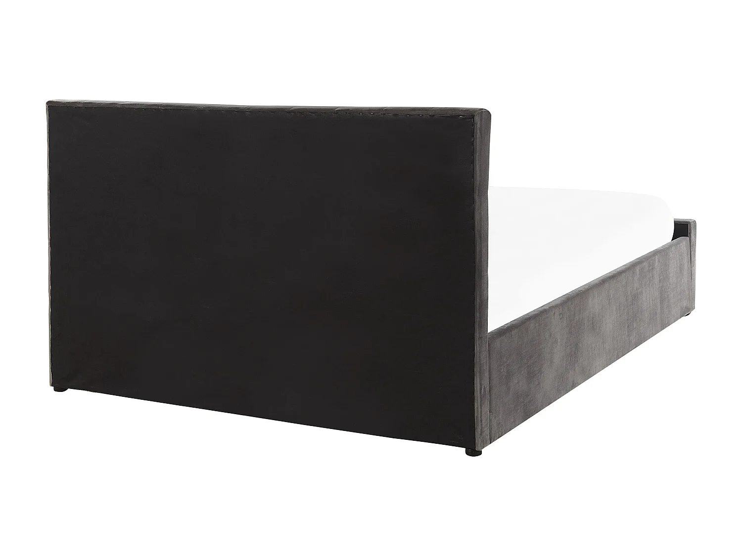 Lit ottoman Velours AMIENS 140 x 200 cm Gris