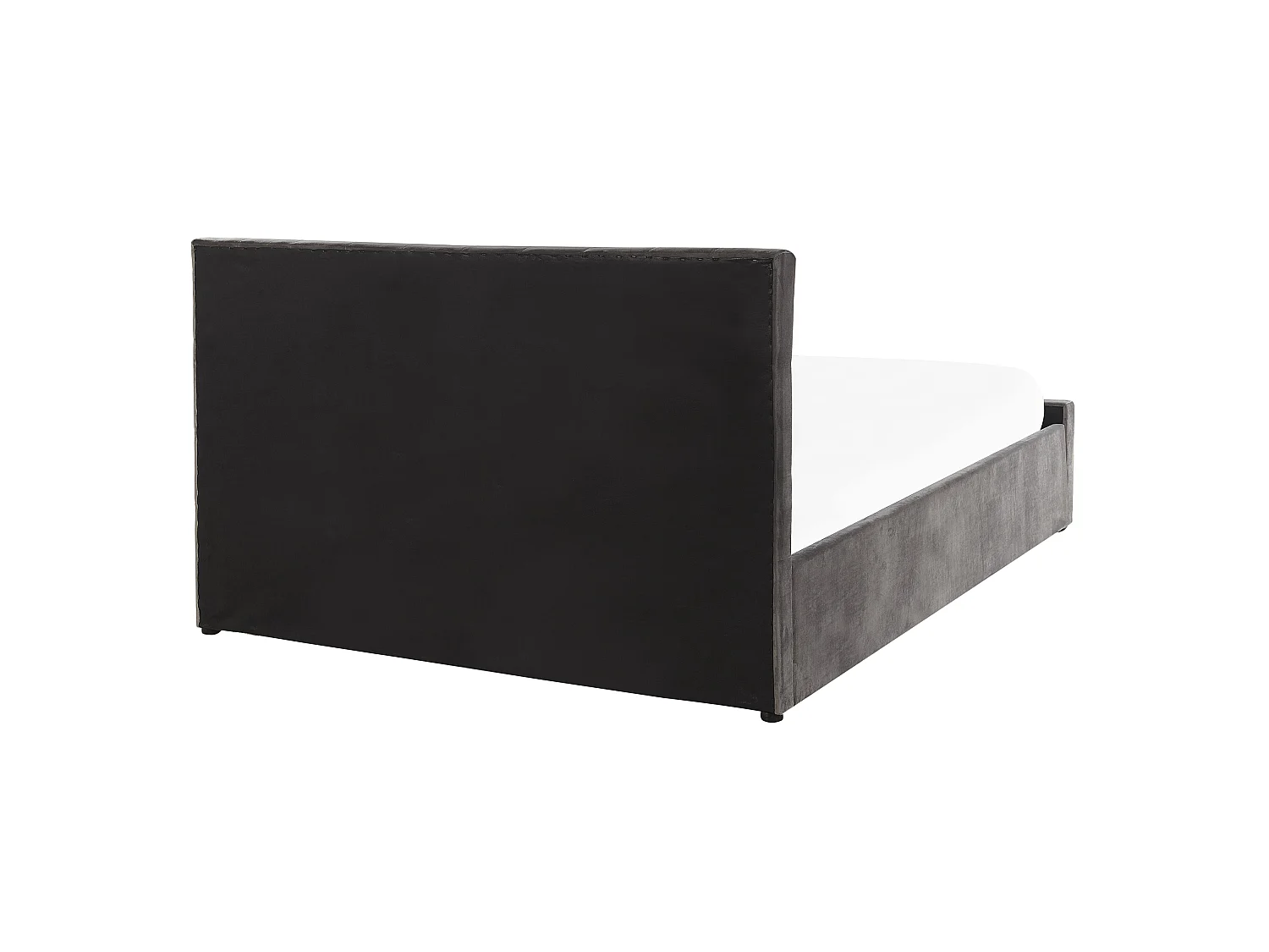 Bett mit Stauraum Samtstoff AMIENS 140 x 200 cm Grau