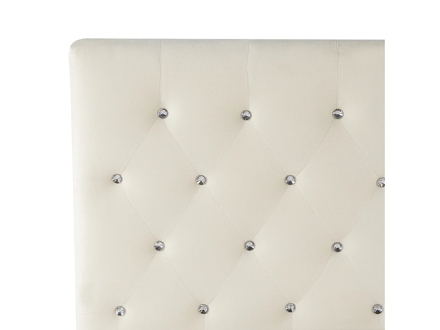 Bett mit Stauraum Samtstoff AMIENS 140 x 200 cm Hellbeige