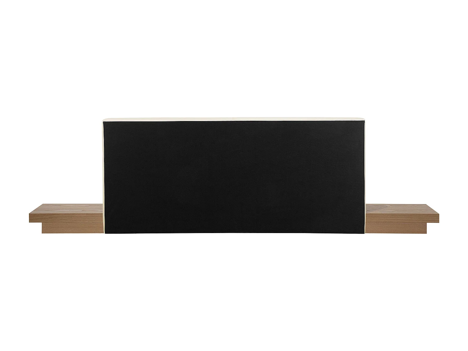 Lit avec sommier Cuir PU ZEN 180 x 200 cm Frêne naturel