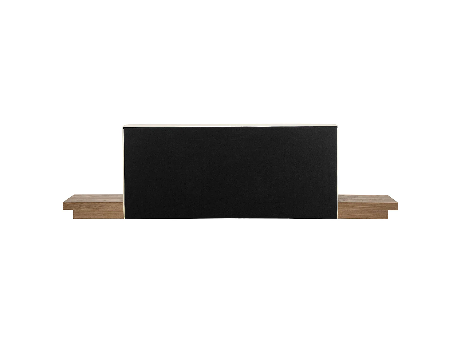 Lit avec sommier Cuir PU ZEN 180 x 200 cm Frêne naturel