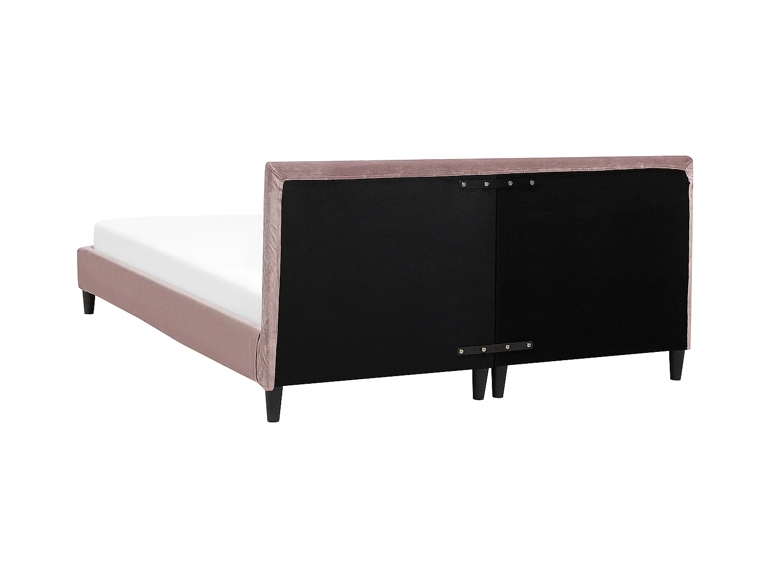 Modernes Doppelbett abnehmbarer Polsterbezug 160 x 200 cm Samtstoff rosa Fitou