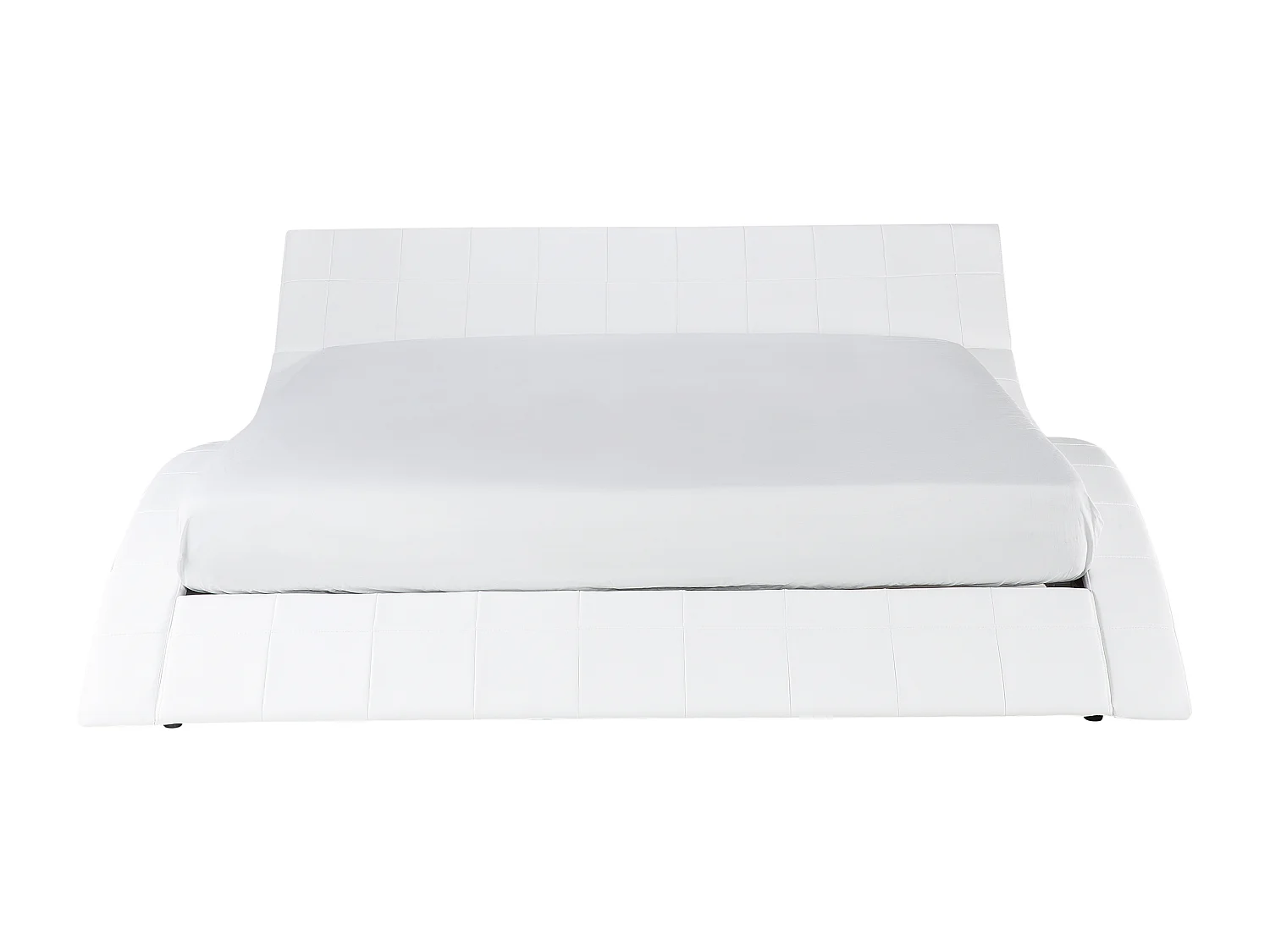 Letto matrimoniale moderno in pelle bianca 180x200cm VICHY