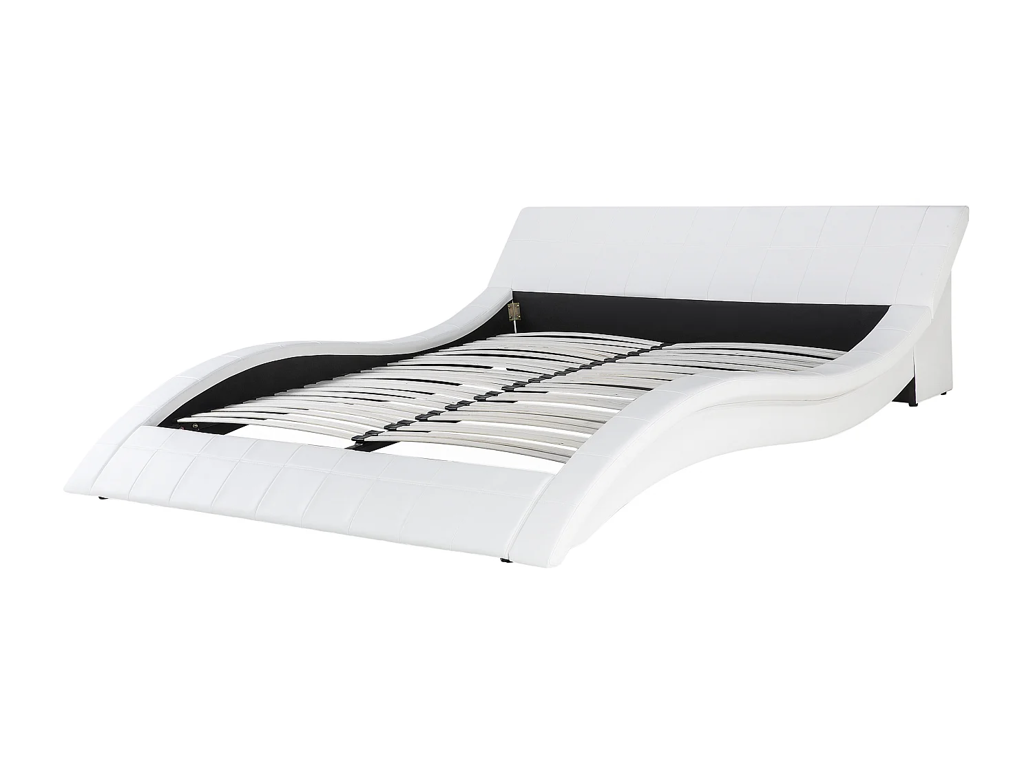 Letto matrimoniale moderno in pelle bianca 180x200cm VICHY