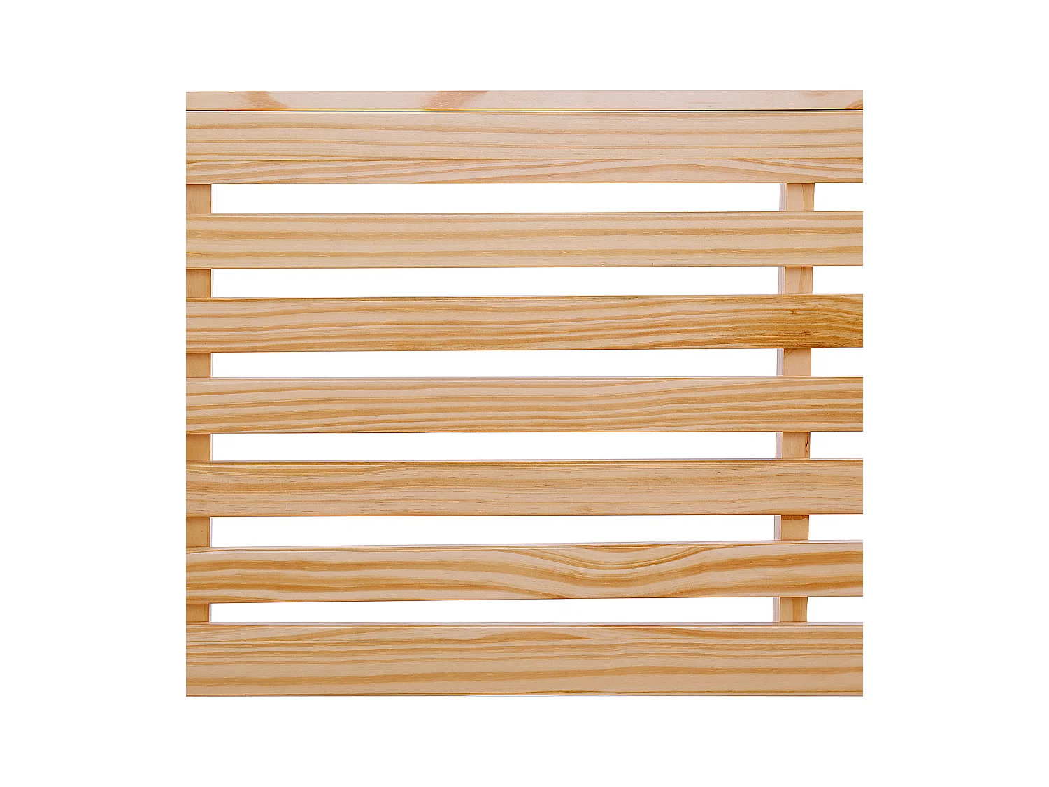 Bequemes Doppelbett hellbraun Gummibaumholz mit Lattenrost 180 x 200 cm Carnac