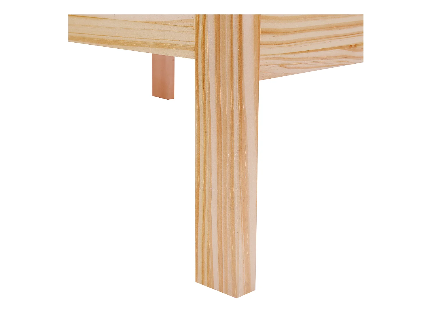 Bequemes Doppelbett hellbraun Gummibaumholz mit Lattenrost 180 x 200 cm Carnac