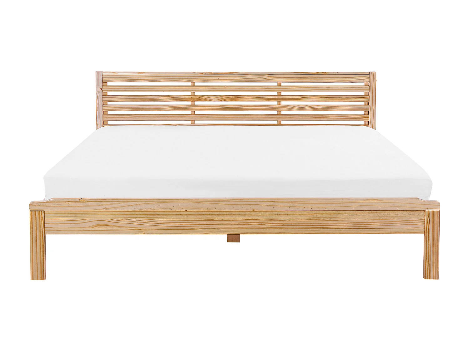 Lit avec sommier Bois CARNAC 180 x 200 cm Marron clair