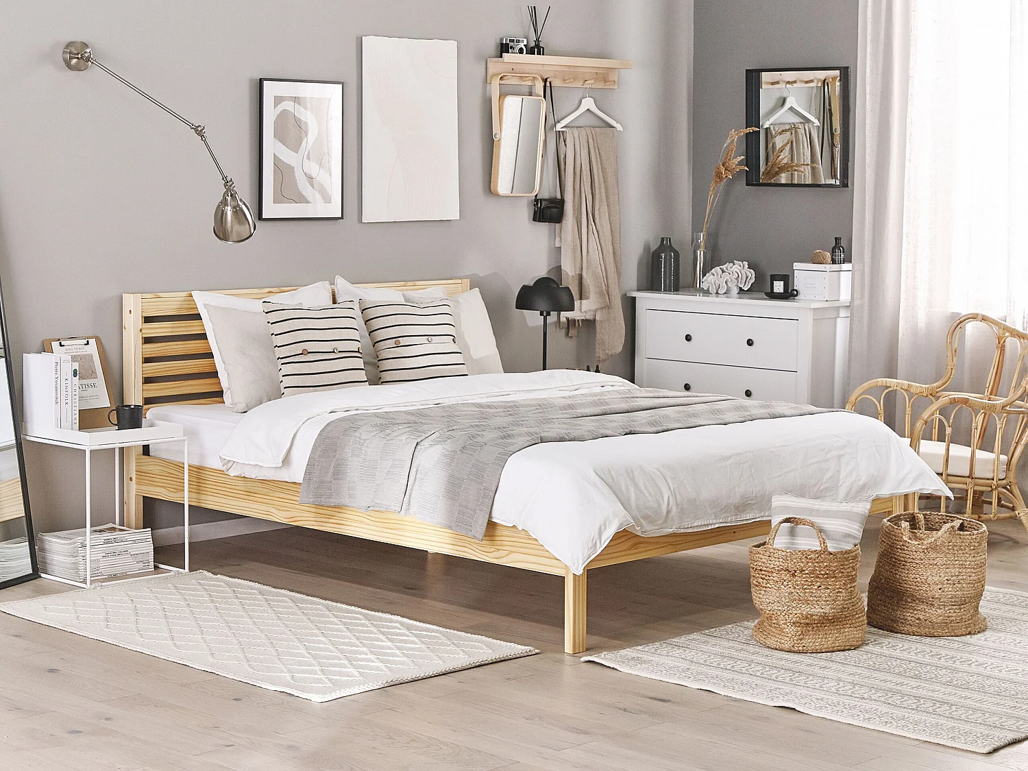 Bed Hout CARNAC 180 x 200 cm Lichtbruin
