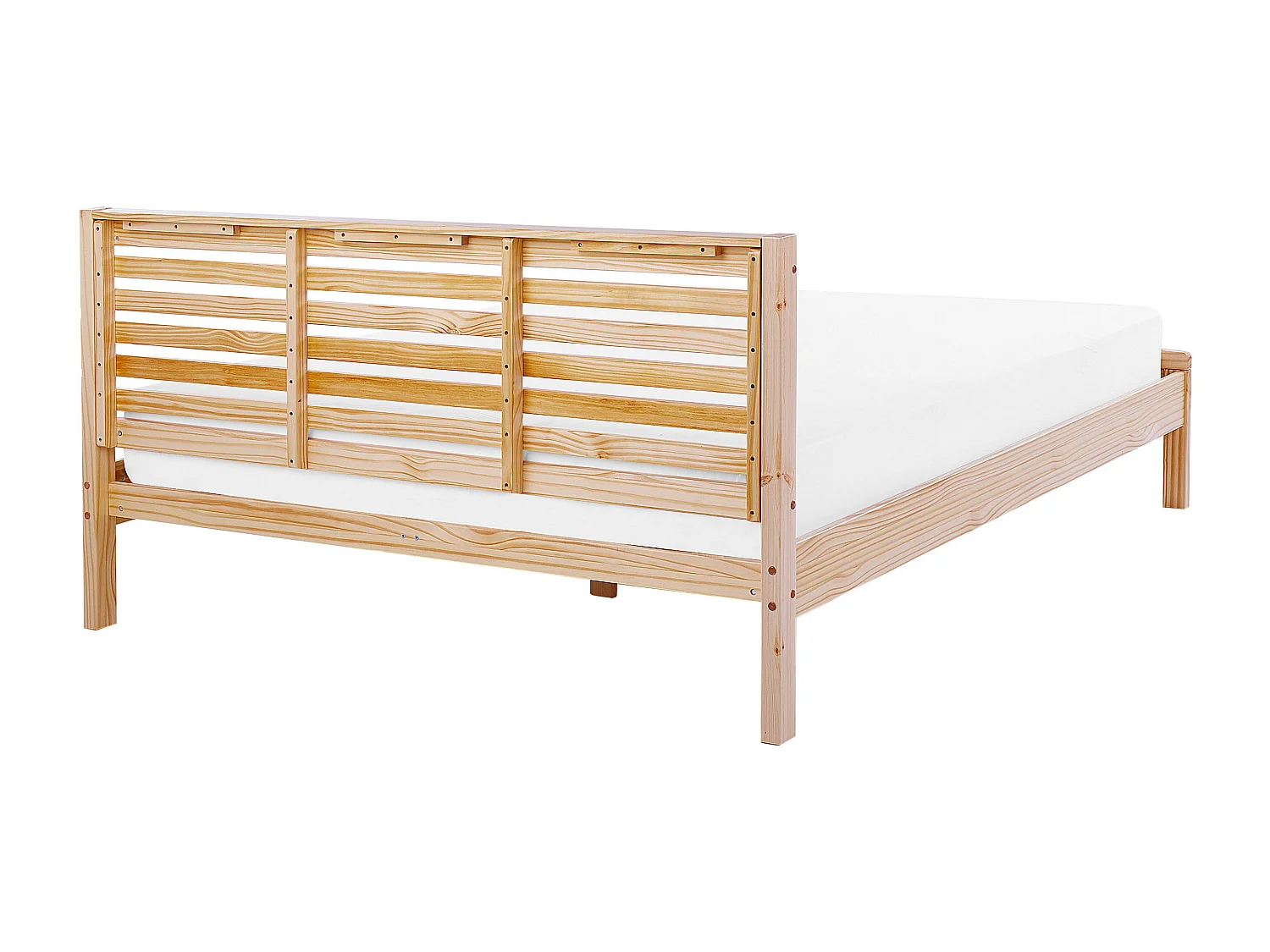 Lit avec sommier Bois CARNAC 180 x 200 cm Marron clair