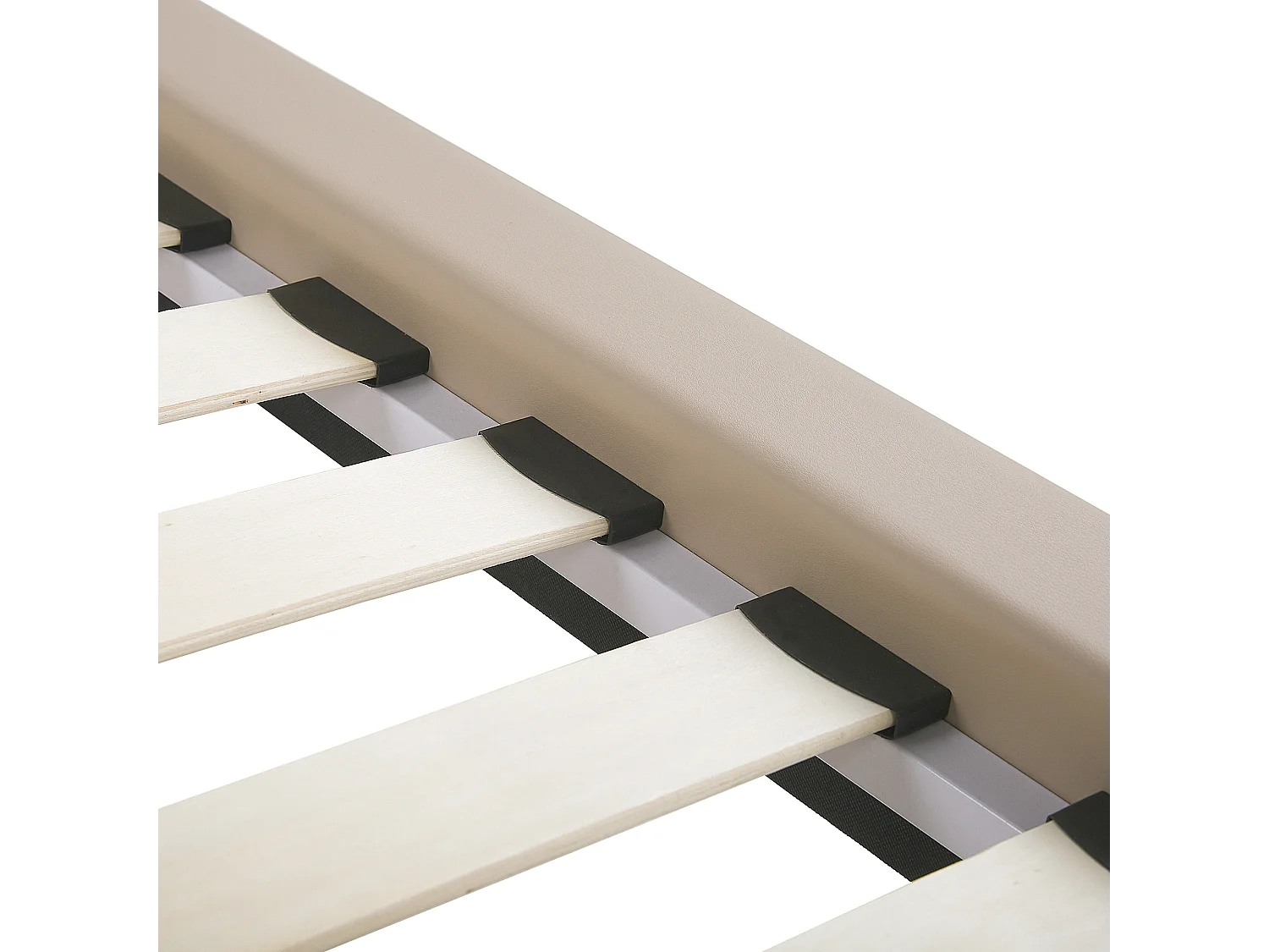 Bed Kunstleer ESSONNE 160 x 200 cm Beige