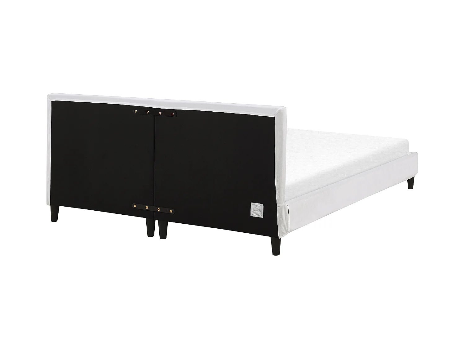 Bed Fluweel FITOU 180 x 200 cm Wit