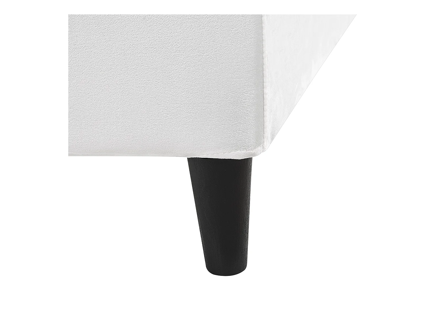 Bed Fluweel FITOU 180 x 200 cm Wit