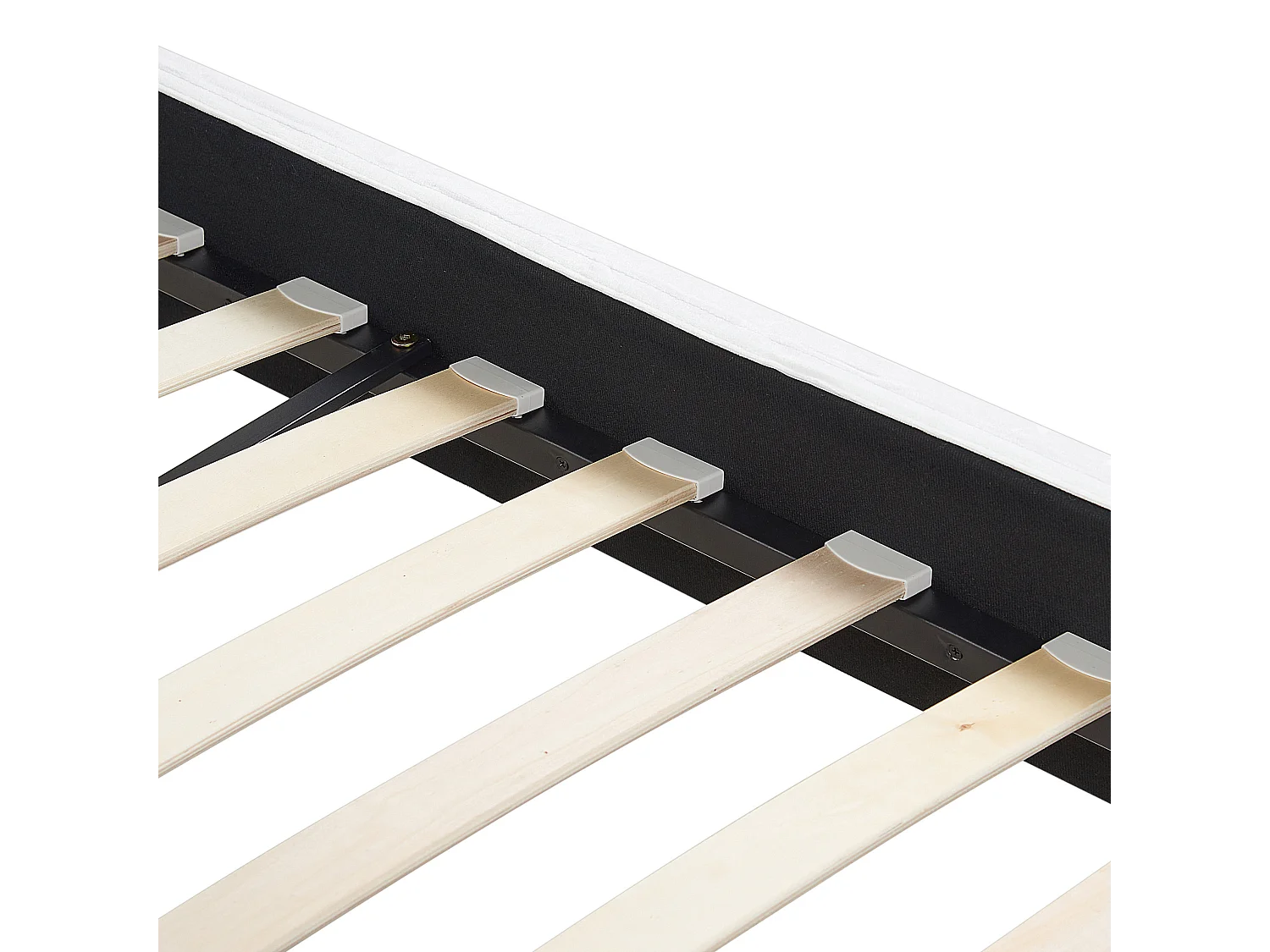 Bed Fluweel FITOU 180 x 200 cm Wit