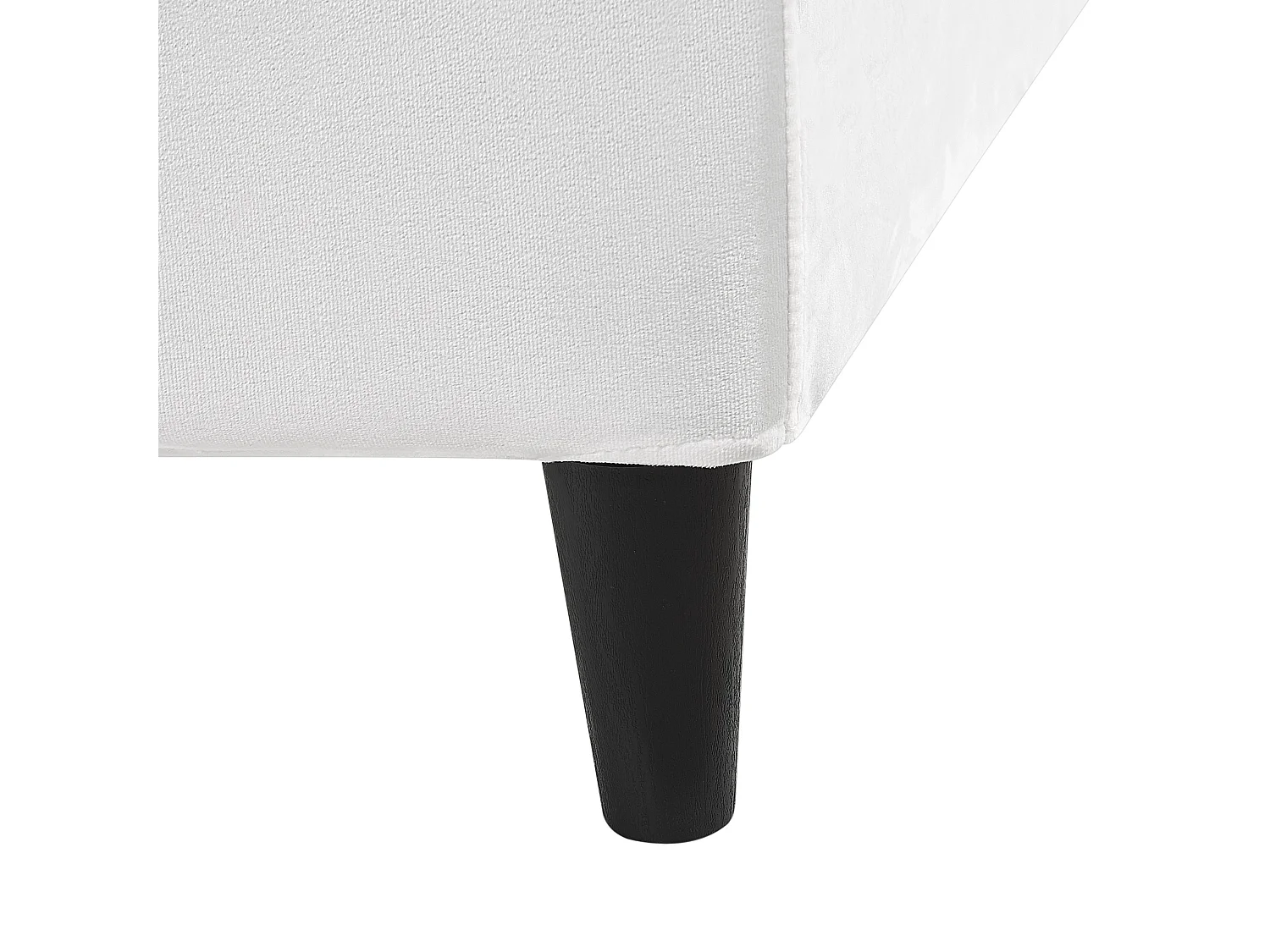 Bed Fluweel FITOU 180 x 200 cm Wit