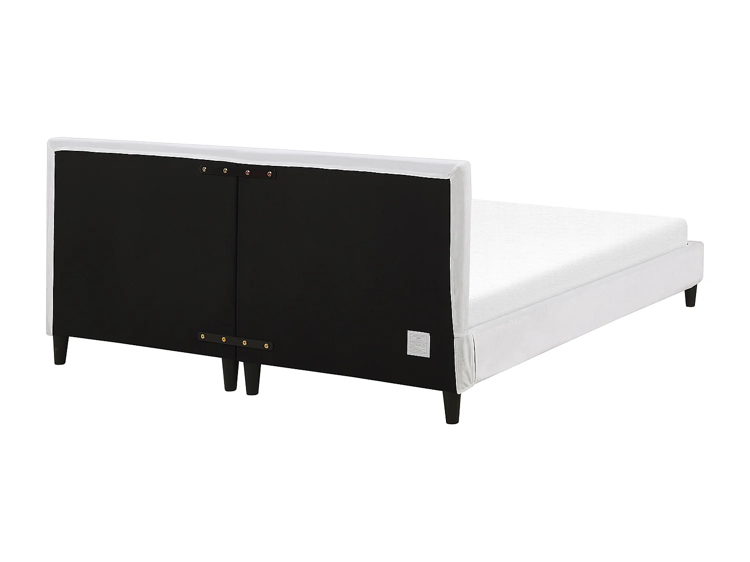 Lit avec sommier Velours FITOU 180 x 200 cm Blanc